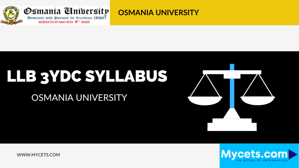 OU LLB Syllabus Osmania LLb 3year llb Syllabus