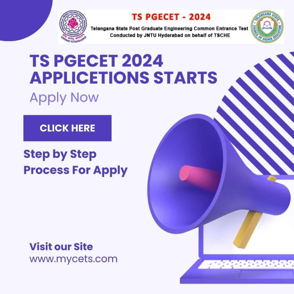 TS PGECET Notification Released Applications Starts From March 16th 2024 Hall tickets Download 2024