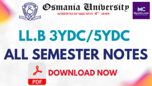 Read more about the article CIVIL PROCEDURE CODE AND LAW OF LIMITATION Osmania University LL.B Notes||CPC LLB 3 YDC Material Osmania University|CPC LLB 5YDC Notes Osmania University|LLB 3YDC-1st SEM Study Material-PDF Download Free|