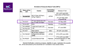 Read more about the article TG ECET 2025 Exam Dates Official