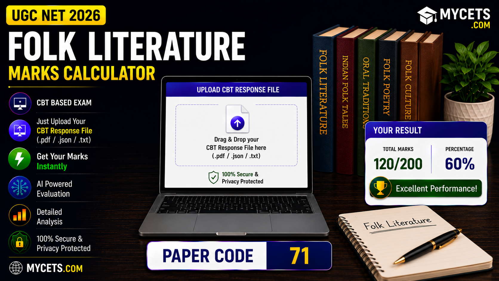 UGC NET Folk Literature Marks Calculator – Check Score Now