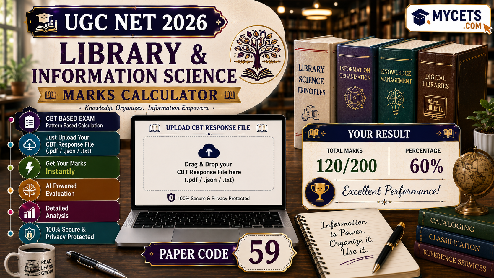 UGC NET Library Science Marks Calculator – Check your Score Now