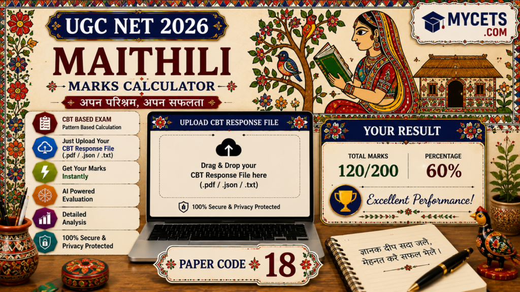UGC NET Maithili Marks Calculator – Check Score Now