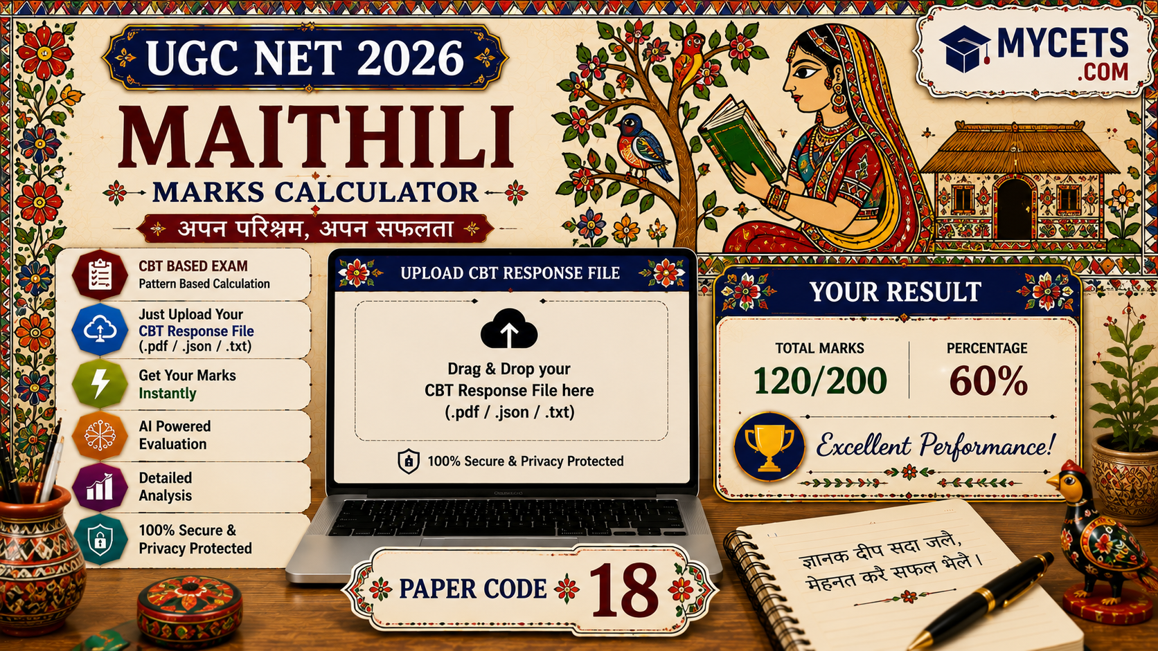 UGC NET Maithili Marks Calculator – Check Score Now