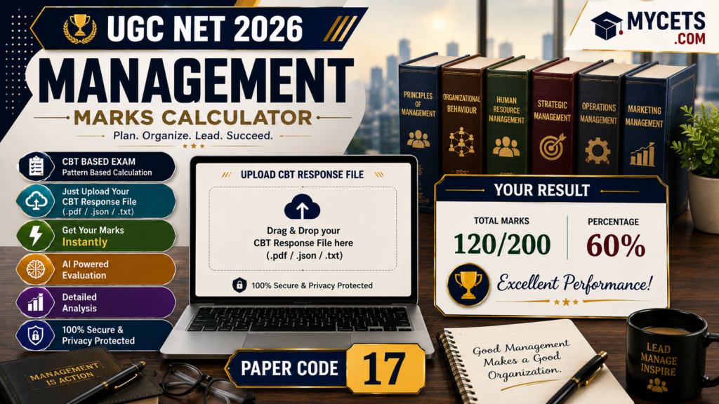 UGC NET Management Marks Calculator – Instant Score