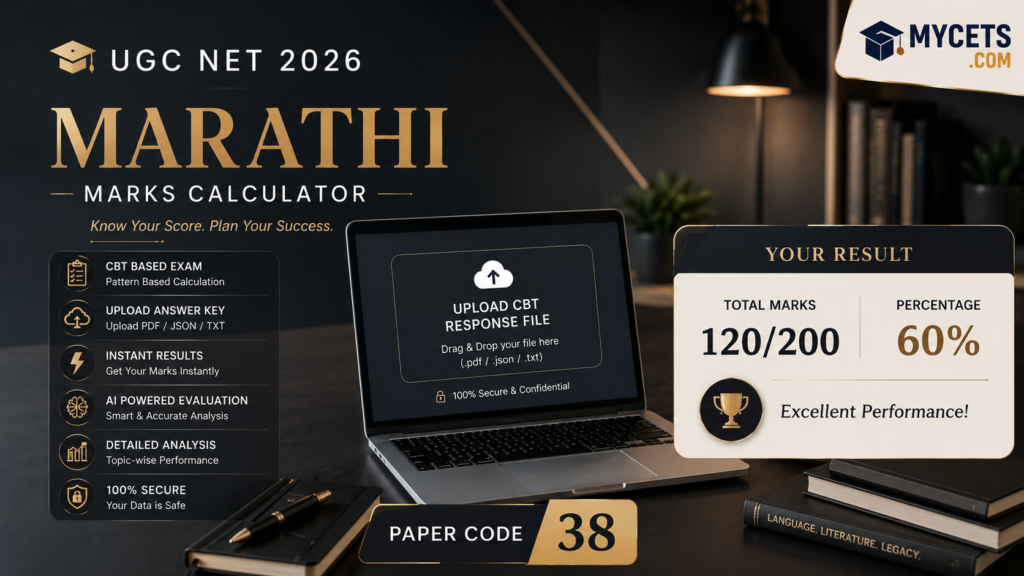 UGC NET Marathi Marks Calculator – Check Score Fast