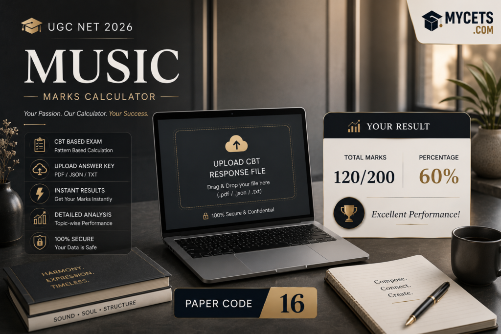 UGC NET Music Marks Calculator – Check Score Instantly