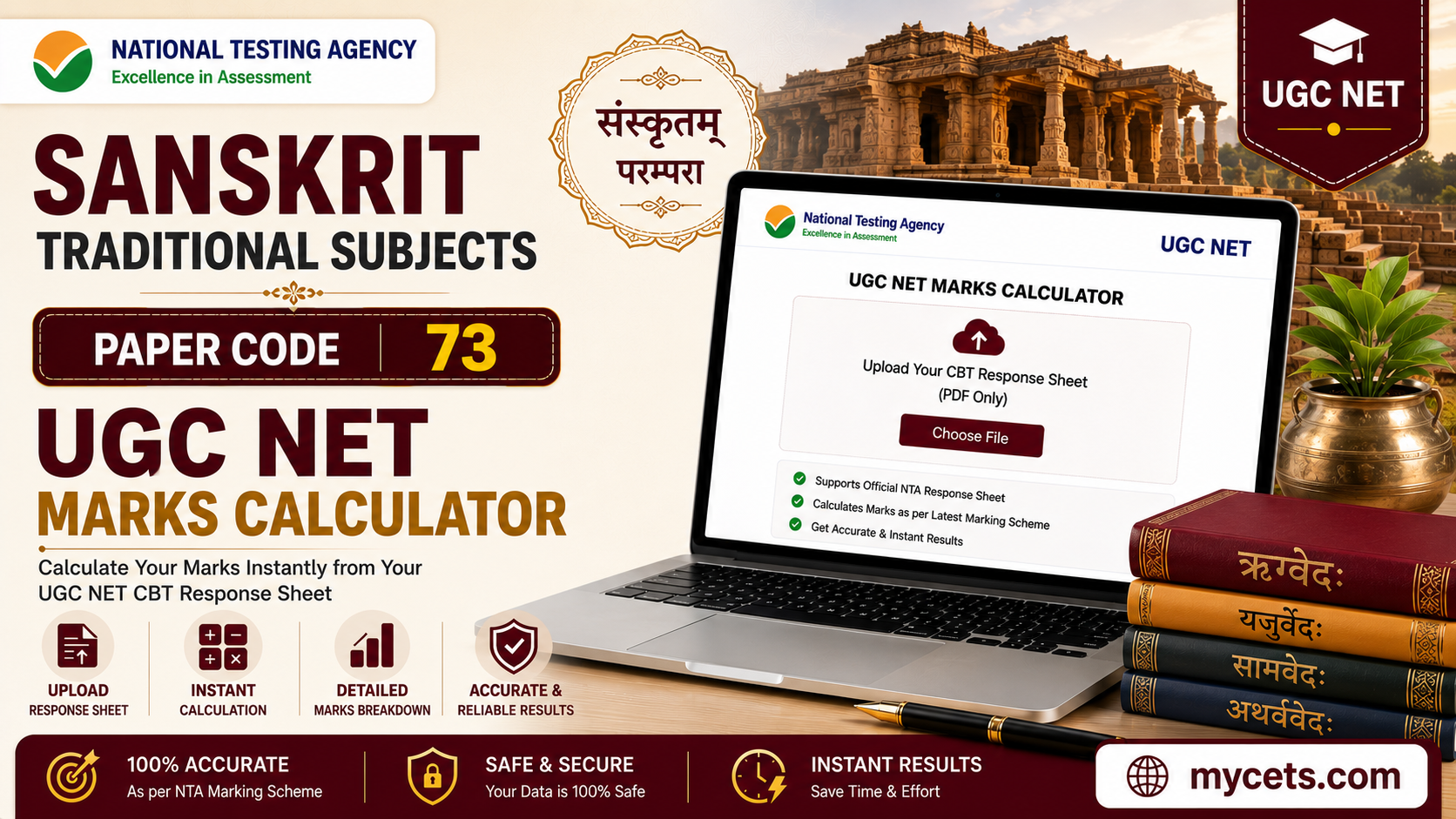 UGC NET Sanskrit Traditional Subjects Calculator