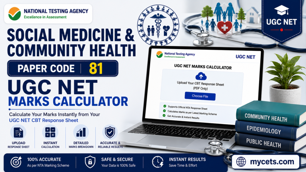 UGC NET Social Medicine & Community Health Calculator