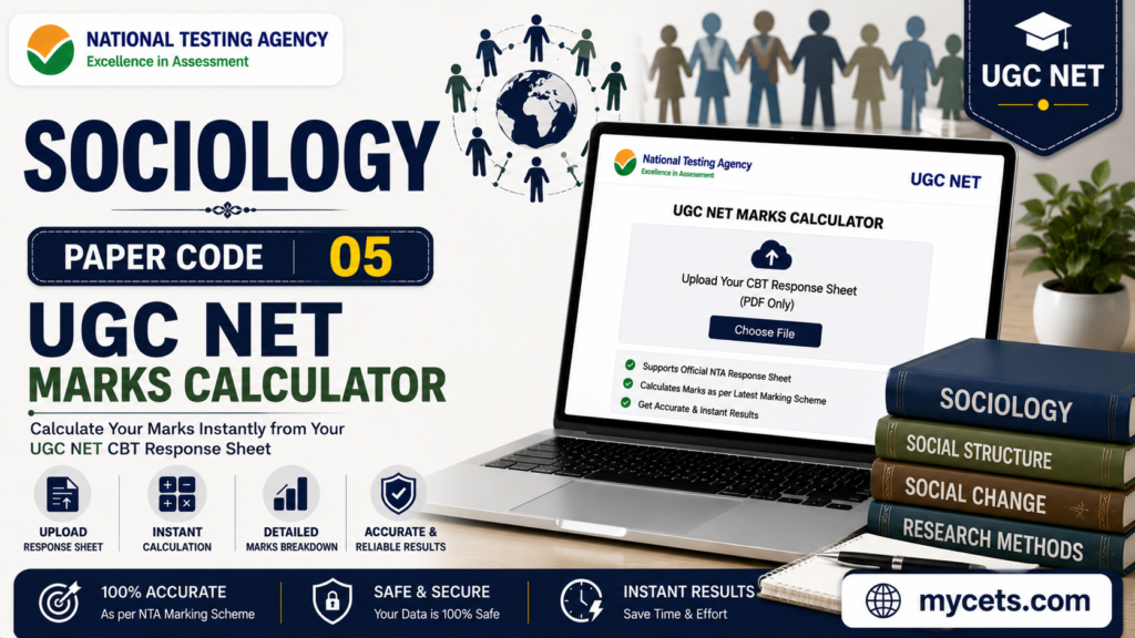 UGC NET Sociology Marks Calculator – Check Score Fast