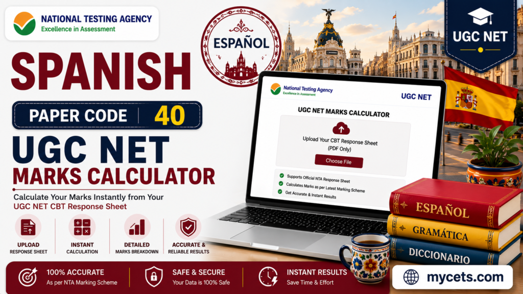 UGC NET Spanish Marks Calculator – Check Your Score