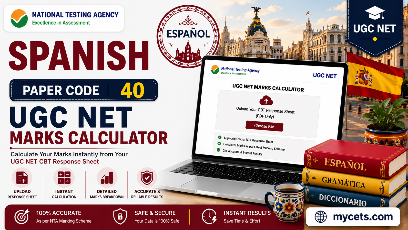 UGC NET Spanish Marks Calculator – Check Your Score