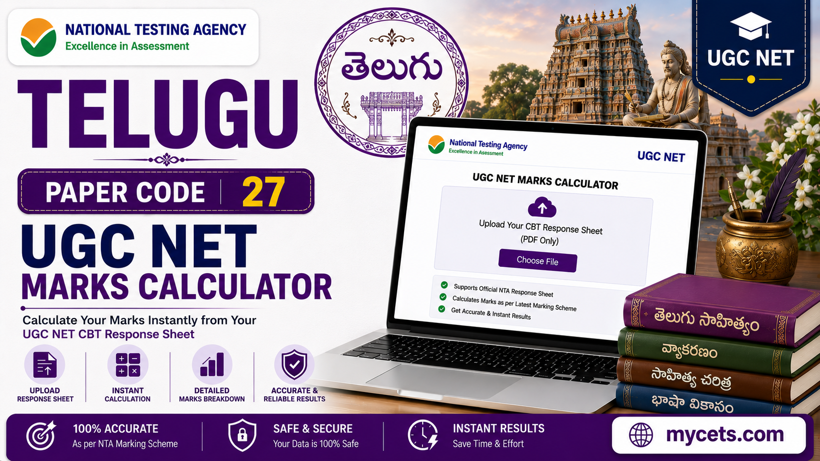 UGC NET Telugu Marks Calculator – Check Score Instantly