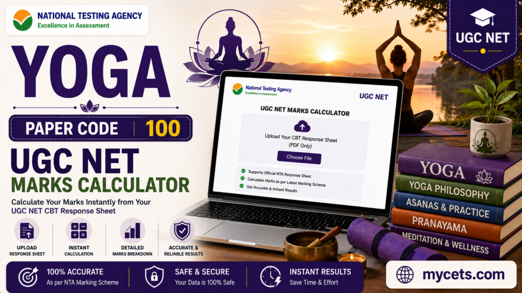 UGC NET Yoga Marks Calculator – Check Score Instantly