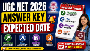 this imahe is about UGC NET 2026 Answer Key Expected Date